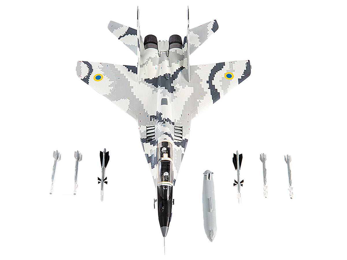 Mikoyan MiG-29UB Fulcrum-B Fighter Aircraft "Vasylkiv Air Base Ukraine" (2021) Ukrainian Air Force 1/72 Diecast Model