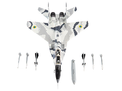 Mikoyan MiG-29UB Fulcrum-B Fighter Aircraft "Vasylkiv Air Base Ukraine" (2021) Ukrainian Air Force 1/72 Diecast Model
