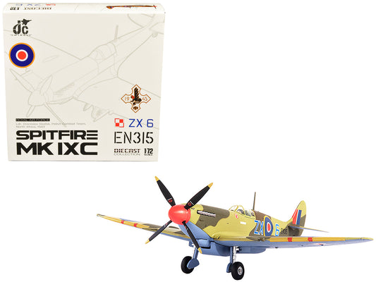 Supermarine Spitfire MK IXC Fighter Aircraft "Royal Air Force Ldr. Stanislav Skalsk Polish Combat Team North Africa" (1943) 1/72 Diecast Model