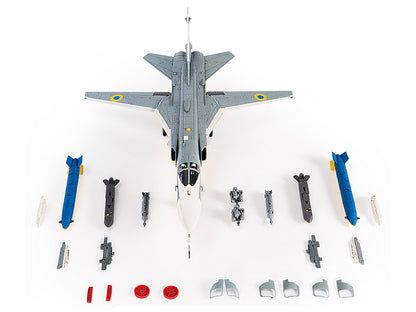 Sukhoi Su-24M Fencer-D Bomber Aircraft "Ukraine War" (2023) Ukrainian Air Force 1/72 Diecast Model