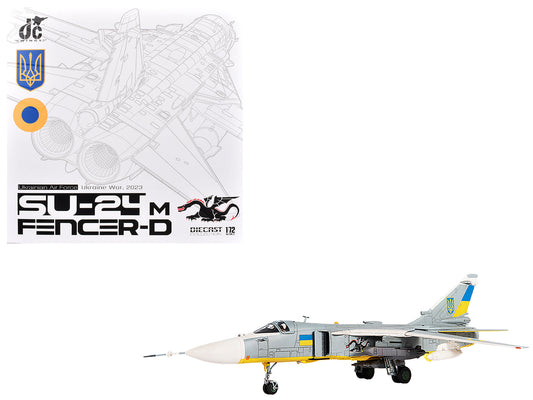 Sukhoi Su-24M Fencer-D Bomber Aircraft "Ukraine War" (2023) Ukrainian Air Force 1/72 Diecast Model