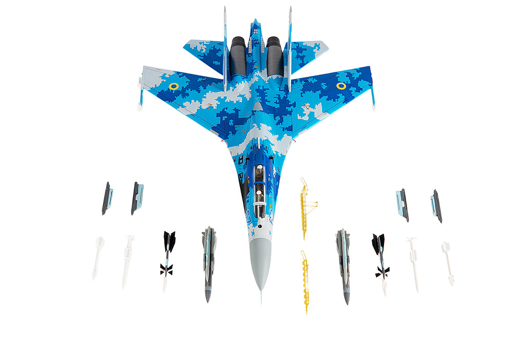 Sukhoi Su-27UB Flanker Aircraft "831st Tactical Aviation Brigade" (2017) Ukrainian Air Forces 1/72 Diecast Model