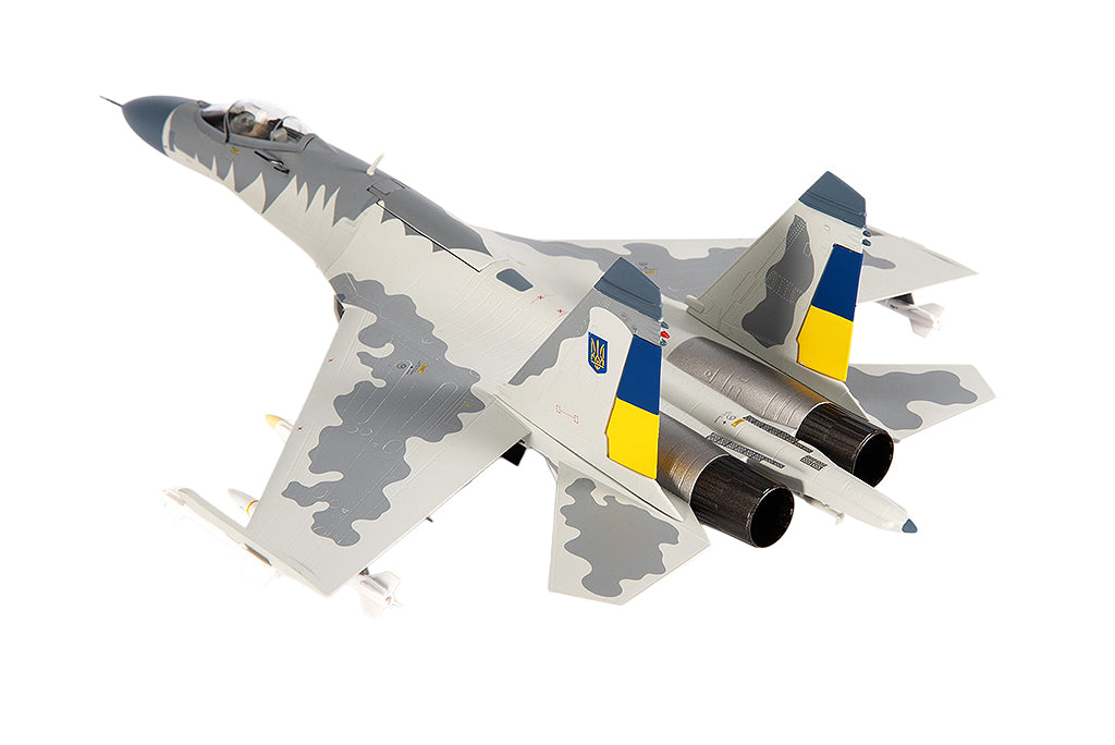 Sukhoi Su-27 Flanker Aircraft "Ukraine War" (2023) Ukrainian Air Forces 1/72 Diecast Model