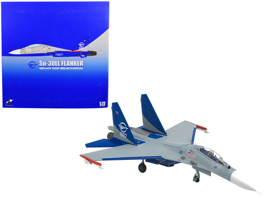 Sukhoi Su-30LL Flanker-C Fighter Aircraft "Gromov Flight Research Institute Ramenskoye AB Russia" (1997) 1/72 Diecast Model