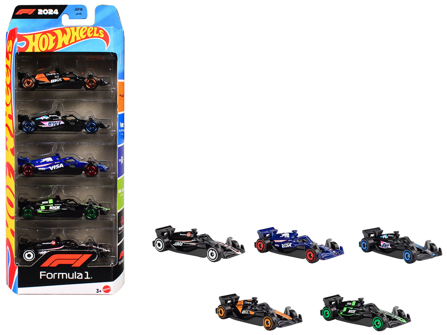 2024 Formula 1 World Championship 5 piece Set Diecast Model Cars