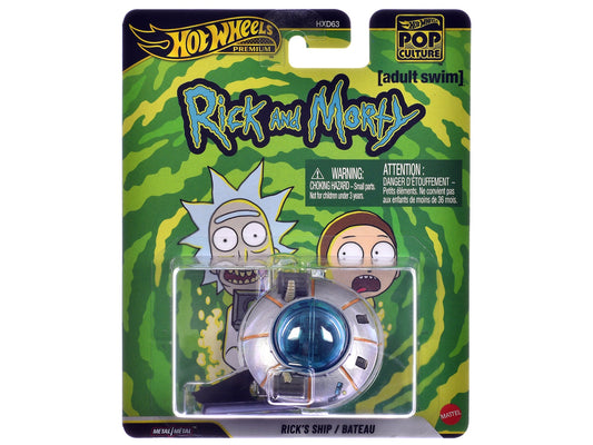 Rick's Ship Silver "Rick and Morty" (2013-Current) TV Series "Pop Culture" Series Diecast Model Car