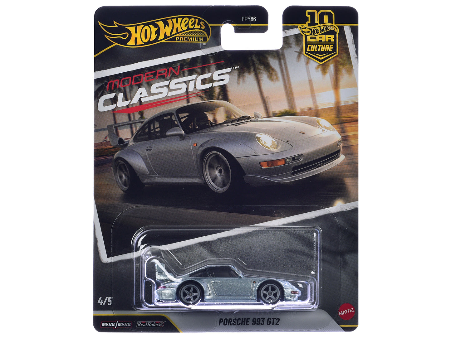 Porsche 993 GT2 Gray Metallic "Modern Classics" Series Diecast Model Car