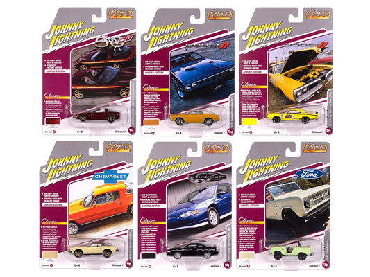 "Classic Gold Collection" 2025 Release 1 Set B of 6 Cars 1/64 Diecast Model Cars