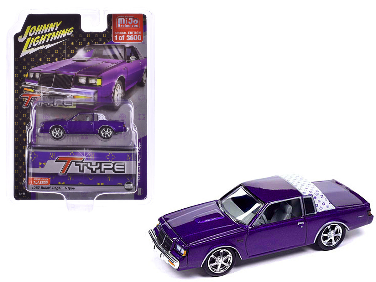1987 Buick Regal T-Type Purple Metallic Limited Edition to 3600 pieces Worldwide 1/64 Diecast Model Car