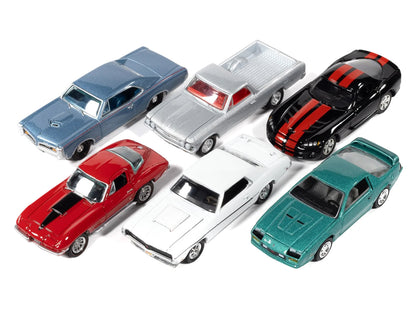 "Muscle Cars USA" 2025 Release 3 Set B of 6 pieces "MECUM Auctions" 1/64 Diecast Model Cars