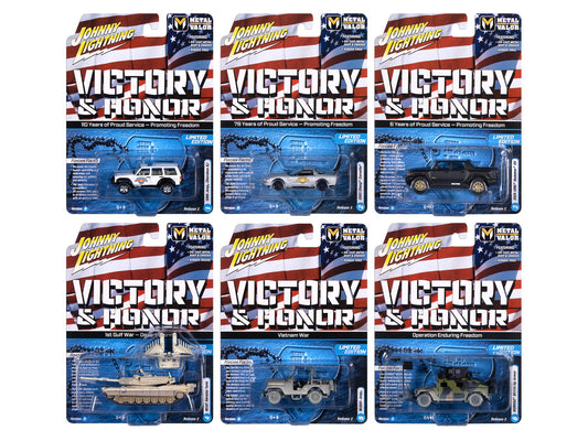 "Military" Set B of 6 pieces 2025 Release 2 Limited Edition 1/64 Diecast Model Cars