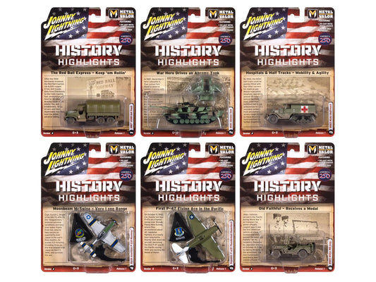 "Military" Set A of 6 pieces 2026 Release 1 Limited Edition 1/64 Diecast Model Cars