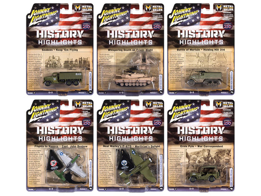 "Military" Set B of 6 pieces 2026 Release 1 Limited Edition 1/64 Diecast Model Cars