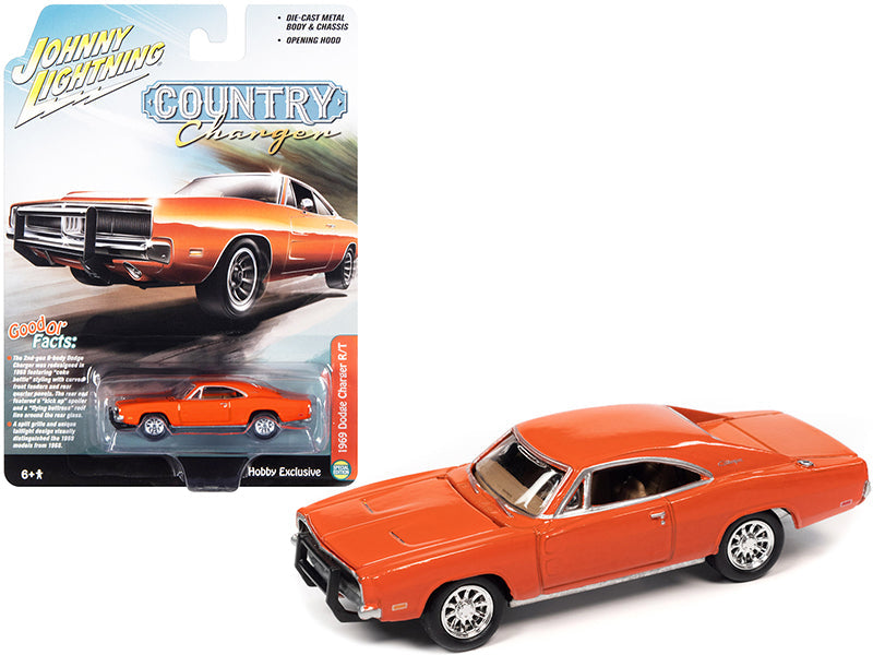 1969 Dodge Charger R/T Orange "Country Charger" 1/64 Diecast Model Car