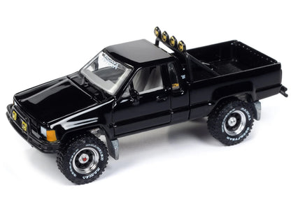 1985 Toyota SR5 Pickup Truck Black "Mystery Matinee" Movie Pop Culture 2024 Release 1 1/64 Diecast Model Car