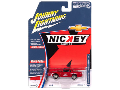 2002 Chevrolet Nickey Camaro ZL1 Bright Rally Red with White Stripes "Muscle Cars USA" Series 1/64 Diecast Model Car