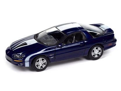 2002 Chevrolet Nickey Camaro ZL1 Navy Blue Metallic with White Stripes "Muscle Cars USA" Series 1/64 Diecast Model Car