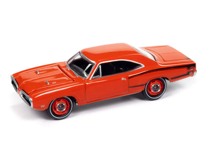 1970 Dodge Coronet Super Bee "Mr. Norm's" Hemi Orange with Black Stripes "Muscle Cars USA" Series 1/64 Diecast Model Car