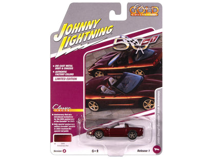2003 Chevrolet Corvette Convertible "50th Anniversary" Anniversary Red Metallic "Classic Gold Collection" 1/64 Diecast Model Car