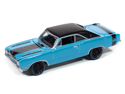 1969 Dodge Dart GTS 340 Blue with Black Top and Stripes "Goodyear Blue Streak" "Pop Culture" 2025 Release 1 1/64 Diecast Model Car