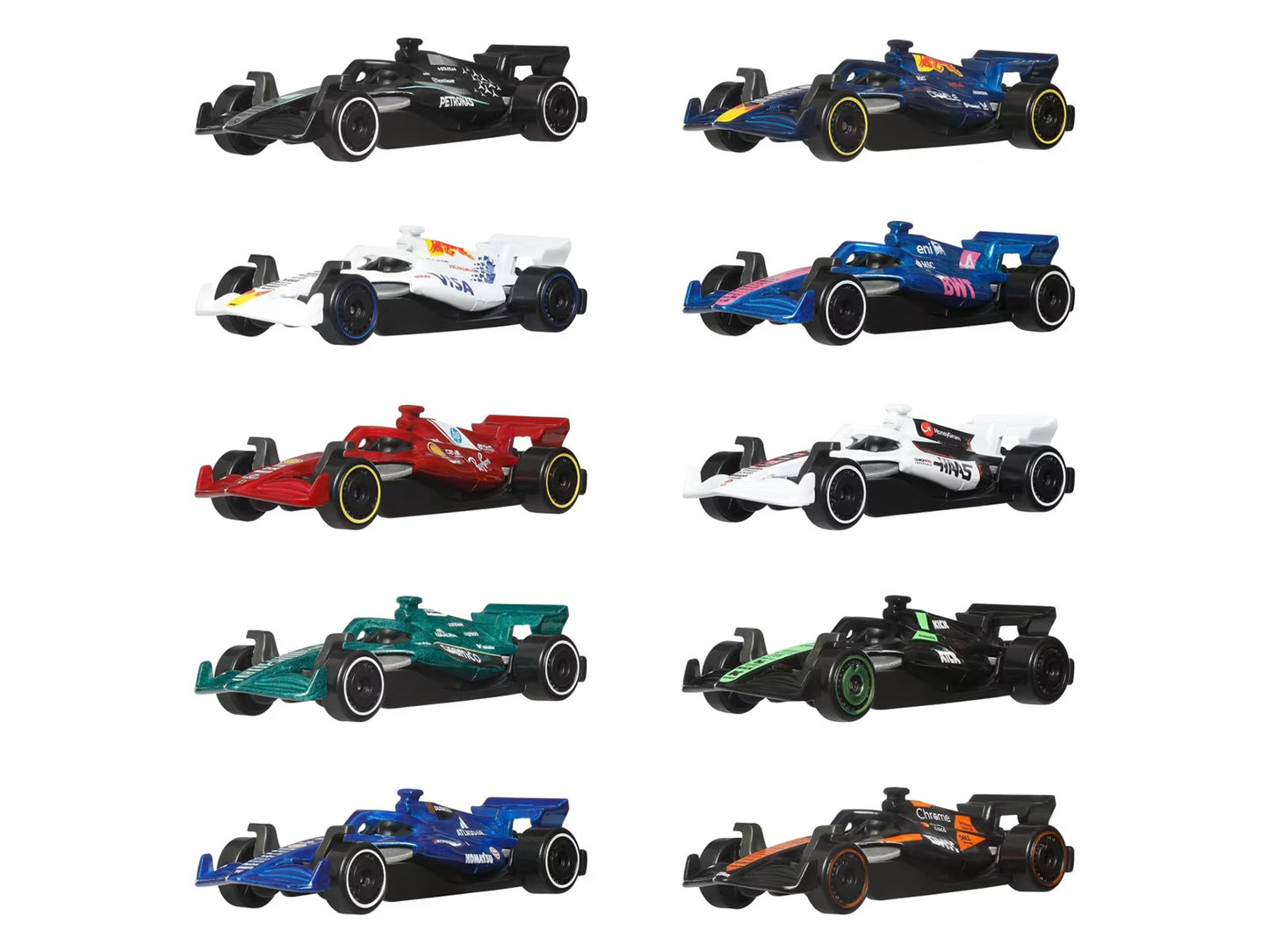 2025 Formula 1 World Championship 10 piece Set Diecast Model Cars