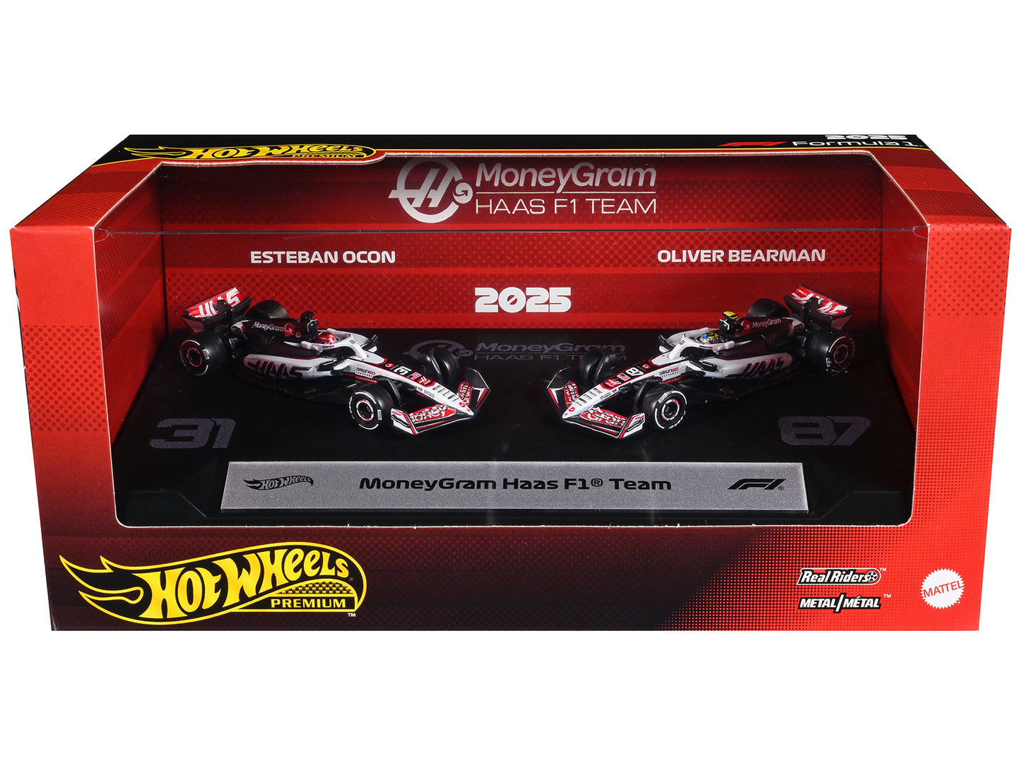 "MoneyGram Haas F1 Team" Formula One F1 World Championship (2025) 2 Piece Set Diecast Model Cars