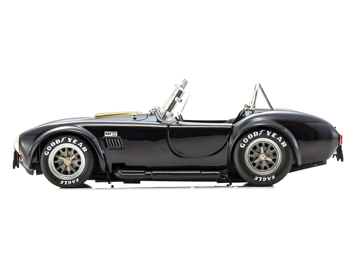 Shelby Cobra 427 S/C Black with Gold Stripes 1/18 Diecast Model Car