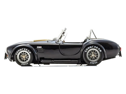 Shelby Cobra 427 S/C Black with Gold Stripes 1/18 Diecast Model Car