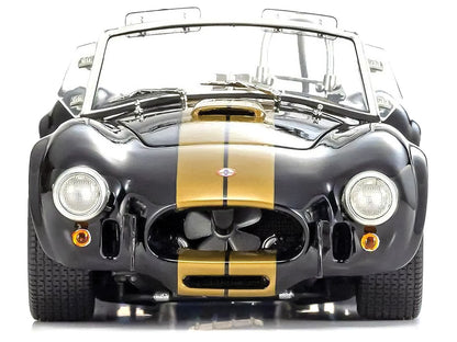 Shelby Cobra 427 S/C Black with Gold Stripes 1/18 Diecast Model Car