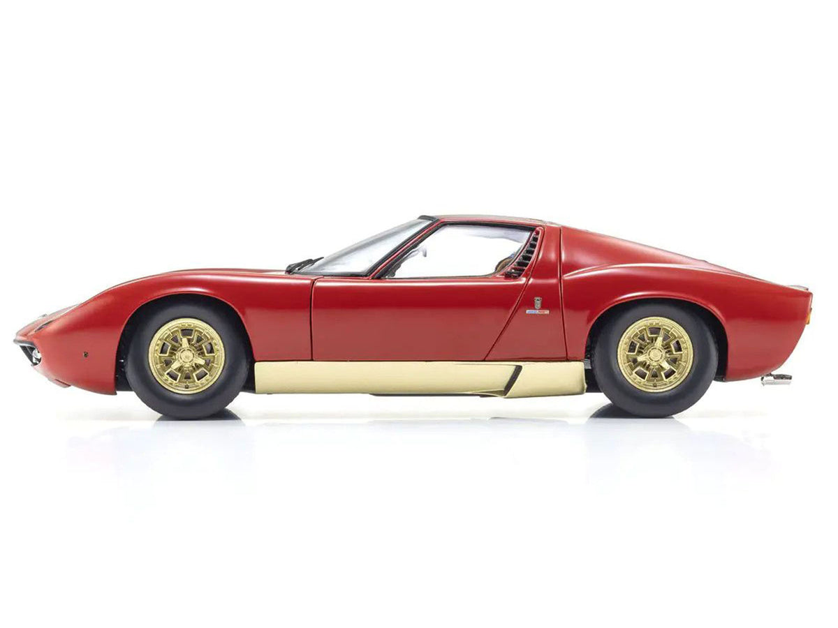 Lamborghini Miura P 400 Red with Gold Accents 1/18 Diecast Model Car