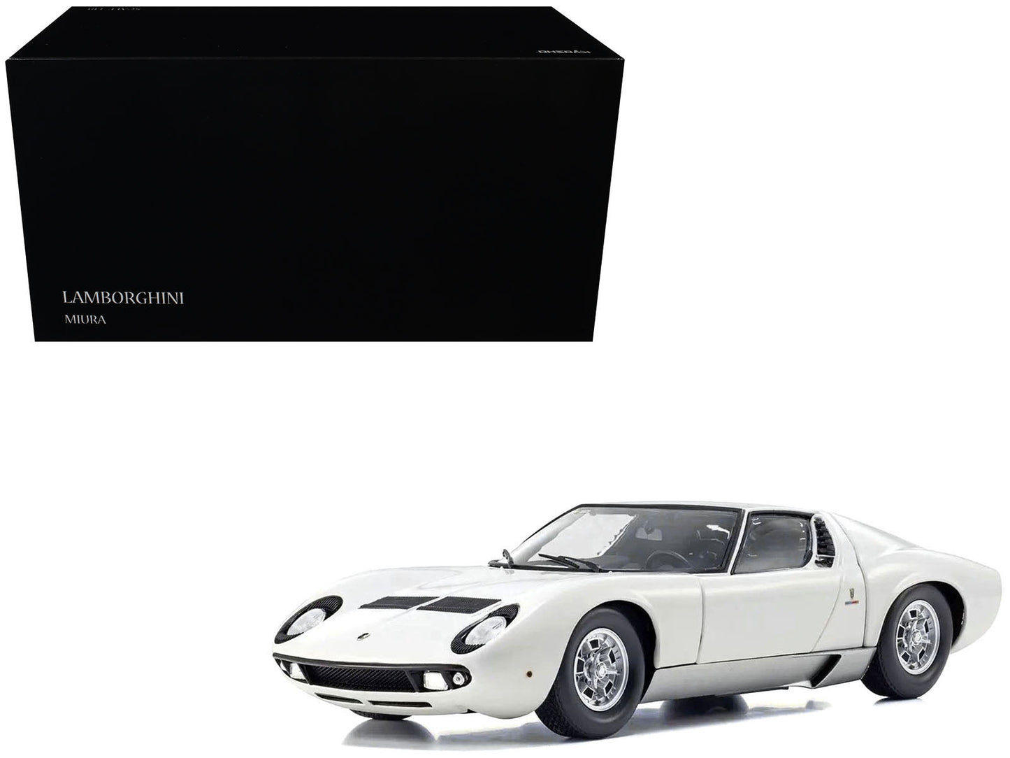 Lamborghini Miura P 400 White 1/18 Diecast Model Car