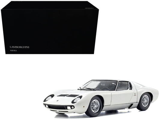 Lamborghini Miura P 400 White 1/18 Diecast Model Car