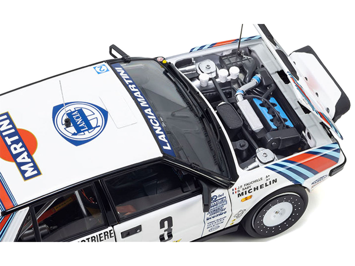 Lancia Delta HF 4WD #3 Juha Kankkunen - Juha Piironen "Martini Racing" Winner "Olympus Rally" (1987) 1/18 Diecast Model Car