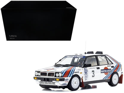 Lancia Delta HF 4WD #3 Juha Kankkunen - Juha Piironen "Martini Racing" Winner "Olympus Rally" (1987) 1/18 Diecast Model Car