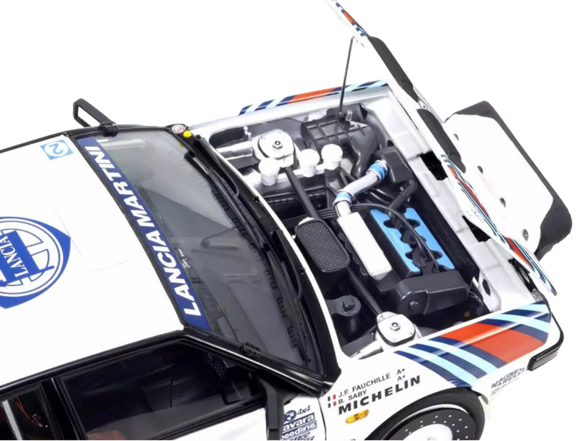 Lancia Delta HF 4WD #3 Bruno Saby - Jean-Francois Fauchille "Martini Racing" Winner "Rally Monte Carlo" (1988) 1/18 Diecast Model Car