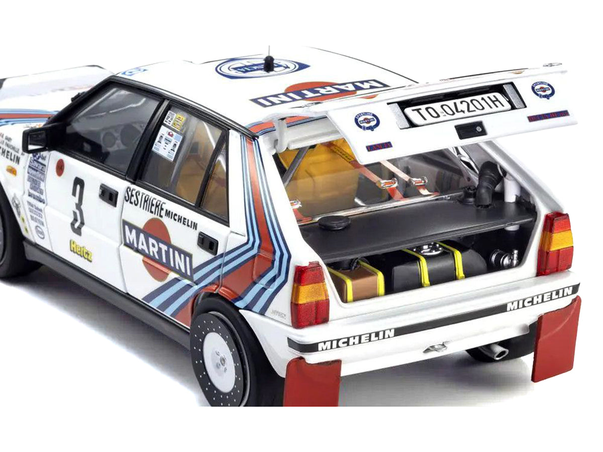 Lancia Delta HF 4WD #3 Bruno Saby - Jean-Francois Fauchille "Martini Racing" Winner "Rally Monte Carlo" (1988) 1/18 Diecast Model Car
