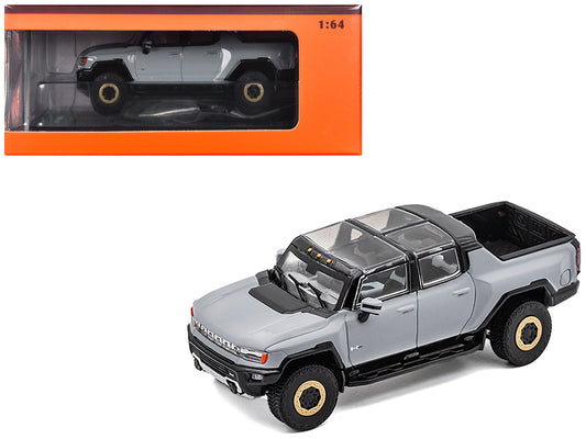2022 GMC Hummer EV Pickup Truck Gray 1/64 Diecast Model Car