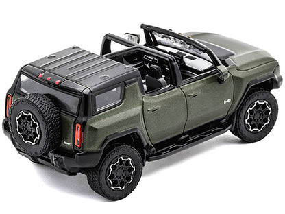 2023 GMC Hummer EV SUV Green Metallic with Black Top 1/64 Diecast Model Car