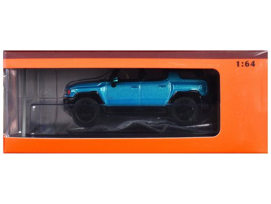 2023 GMC Hummer EV SUV Blue Metallic with Black Top 1/64 Diecast Model Car