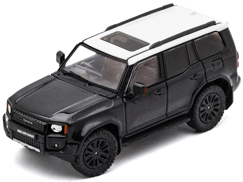Toyota Land Cruiser Prado 250 Black with White Top 1/64 Diecast Model Car