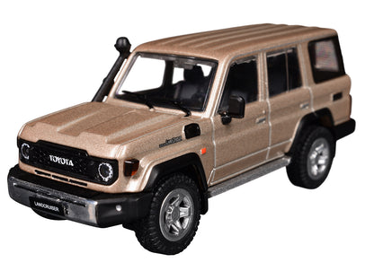 Toyota Land Cruiser (J76) Gold Metallic 1/64 Diecast Model Car