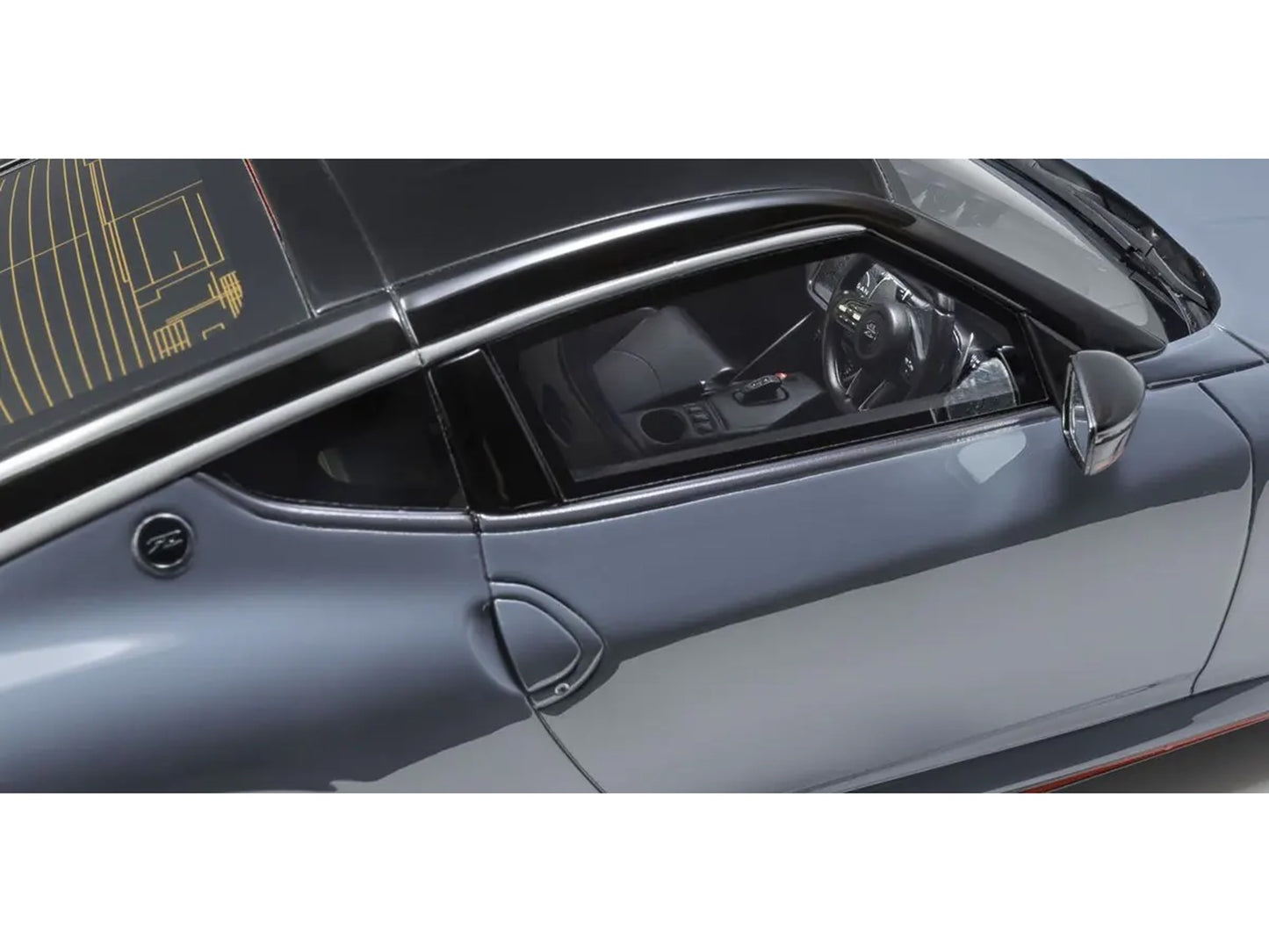 Nissan Fairlady Z NISMO RHD (Right Hand Drive) Gray with Black Top 1/18 Model Car