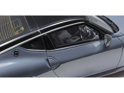 Nissan Fairlady Z NISMO RHD (Right Hand Drive) Gray with Black Top 1/18 Model Car