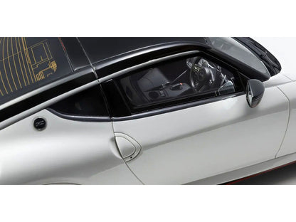 Nissan Fairlady Z NISMO RHD (Right Hand Drive) White with Black Top 1/18 Model Car