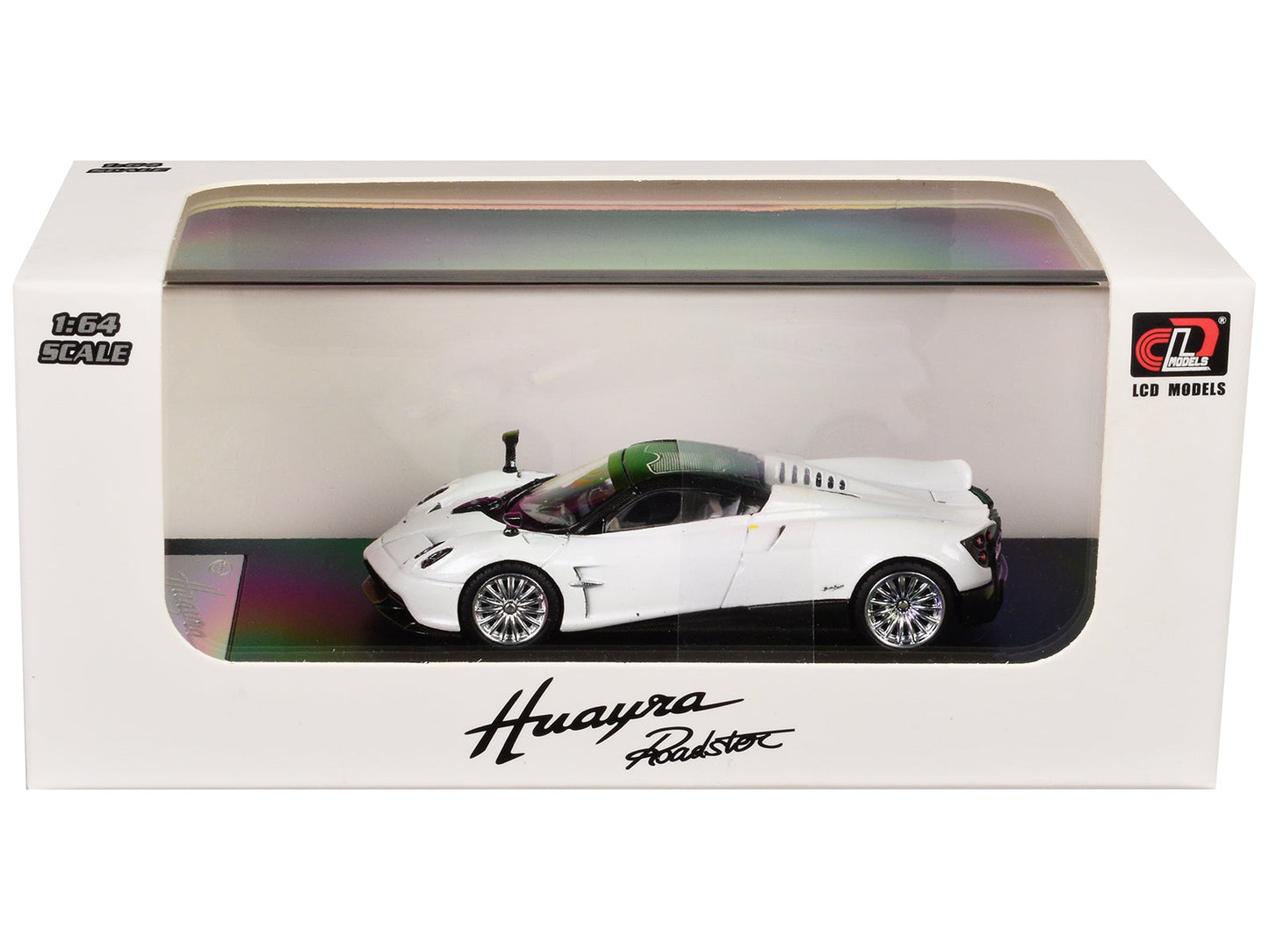 Pagani Huayra Roadster White Metallic with Black Top 1/64 Diecast Model Car