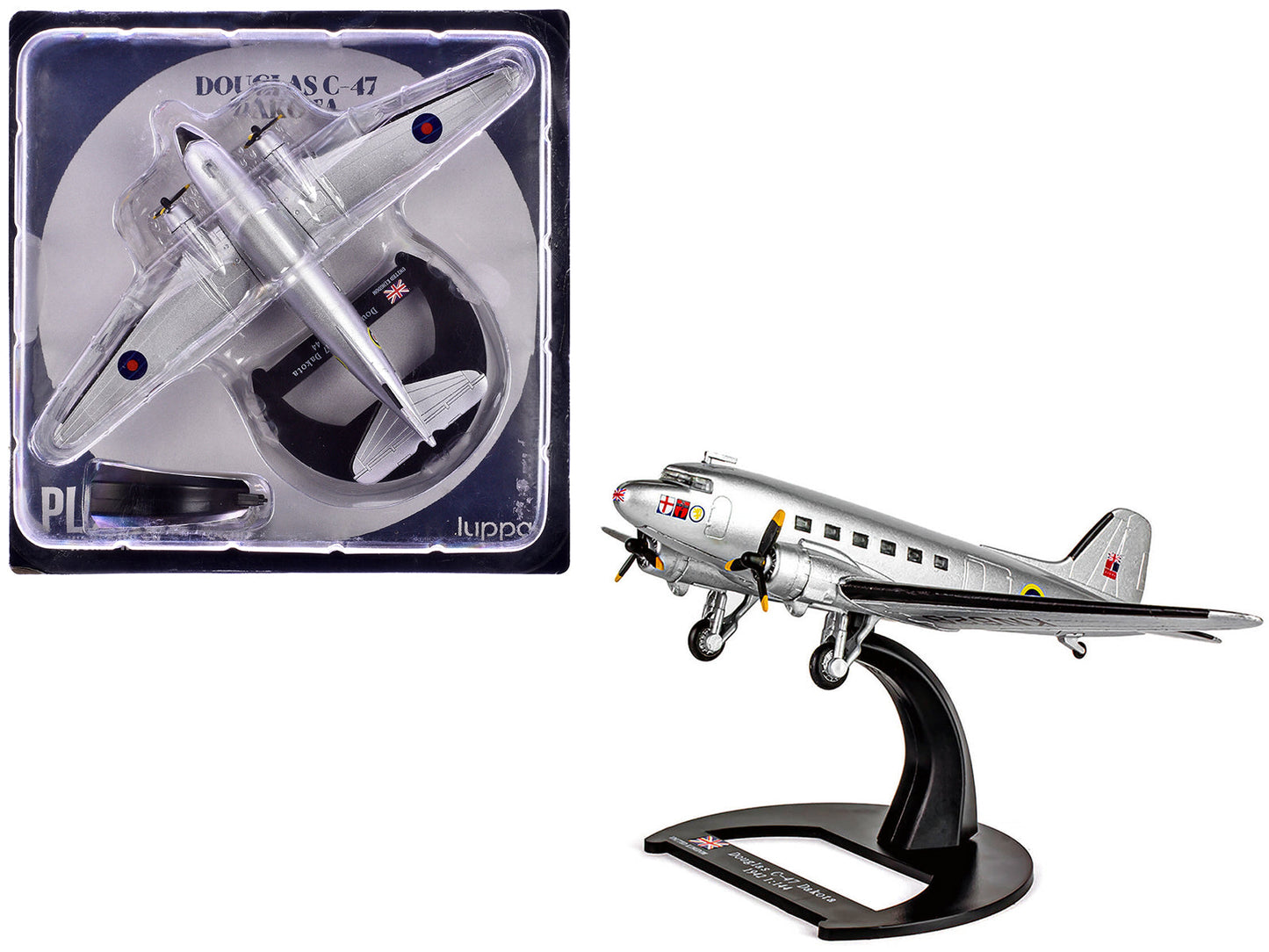 Douglas C-47 Dakota Transport Aircraft "Field Marshal Montgomery No. 24 Squadron" Royal Air Force (1945) "Planes of World War II" Series 1/144 Diecast Model Airplane
