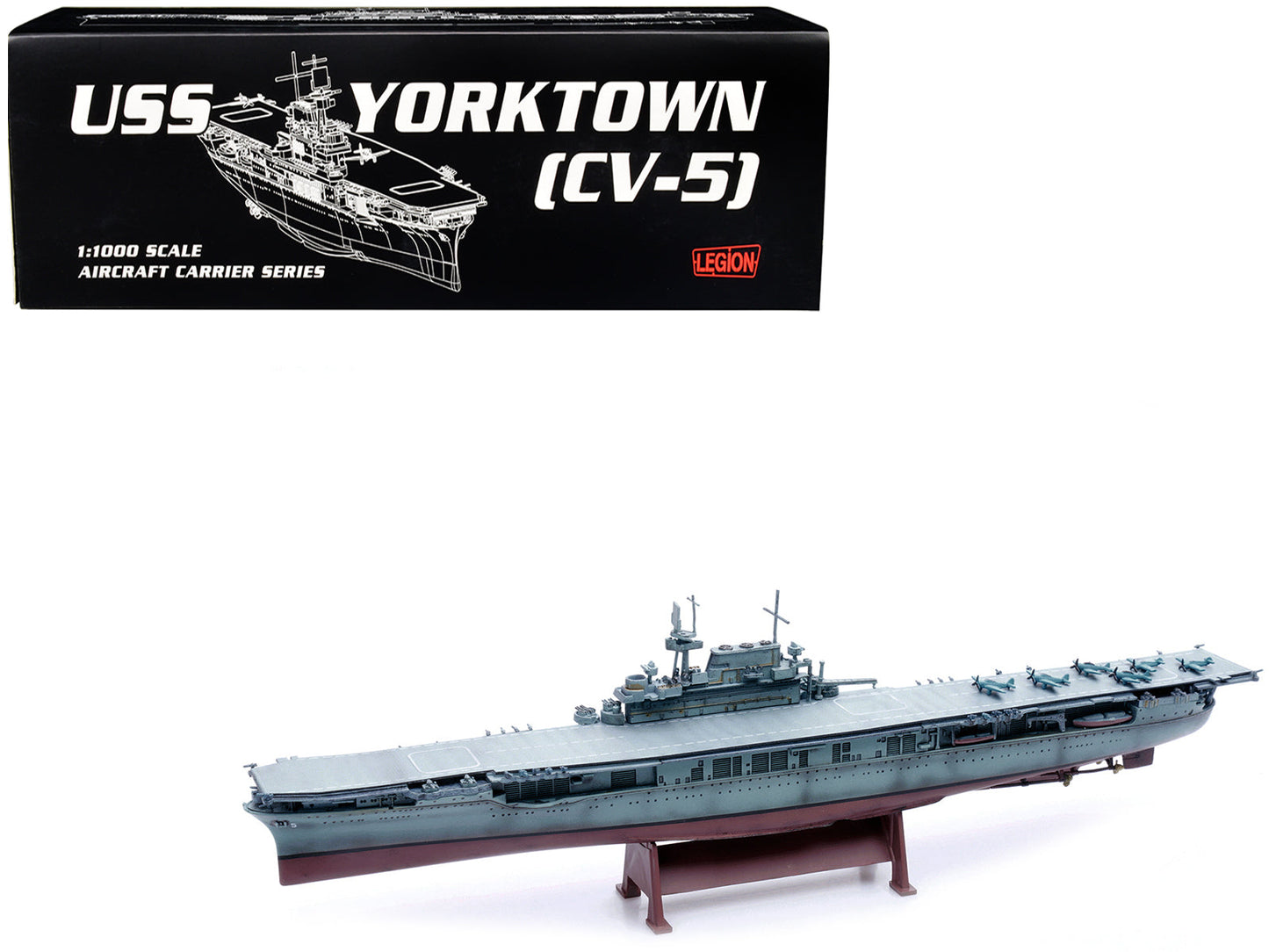USS Yorktown (CV-5) Aircraft Carrier "US Navy" World War II 1/1000 Diecast Model