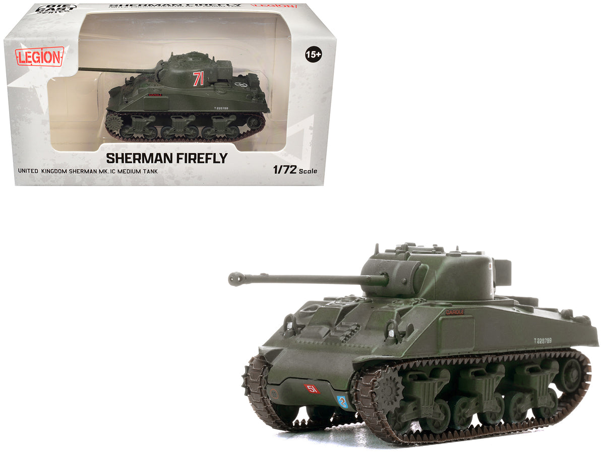 Sherman Firefly Mk.VC Medium Tank "Carole C Squadron 13th/18th Royal Hussars (Queen Mary’s Own) 27th Armoured Brigade Normandy" (1944) British Army 1/72 Diecast Model