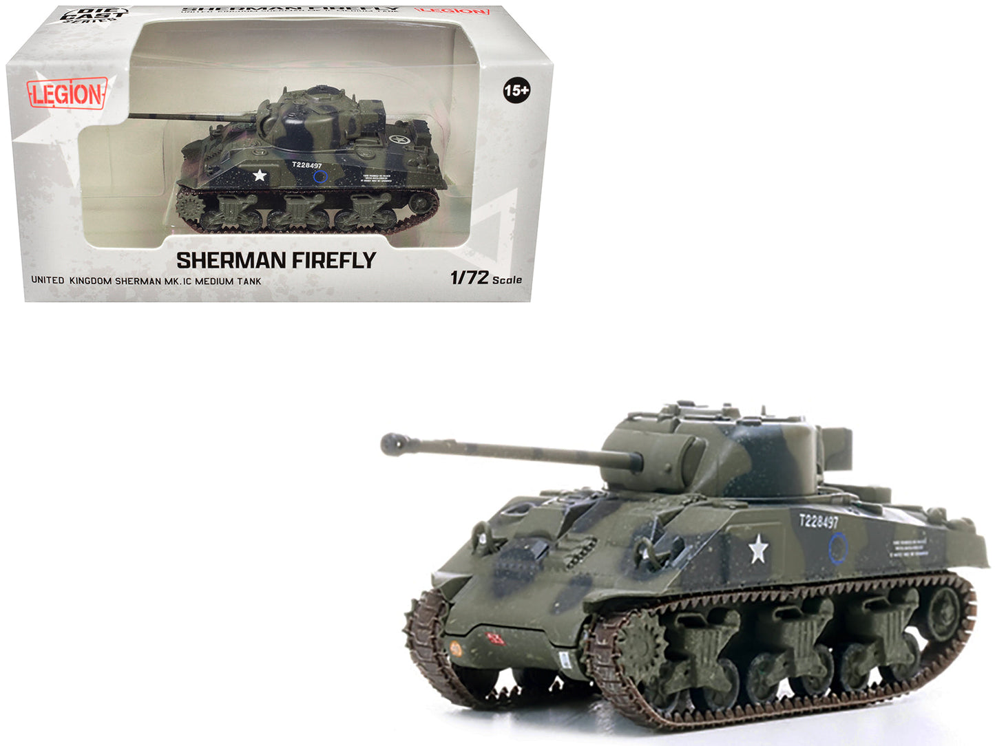 Sherman Firefly Mk.VC Medium Tank "Polish 1st Armoured Division Black Devils Battle of Falaise France" (1944) Polish Armed Forces in the West 1/72 Diecast Model