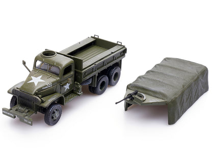 GMC CCKW 353 Truck With Mounted Gun Olive Drab "4148174-S" US Army World War II 1/72 Diecast Model